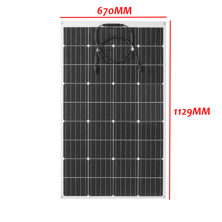 150W 18V Highly Flexible Monocrystalline Solar Panel Connector Car Boat Camping