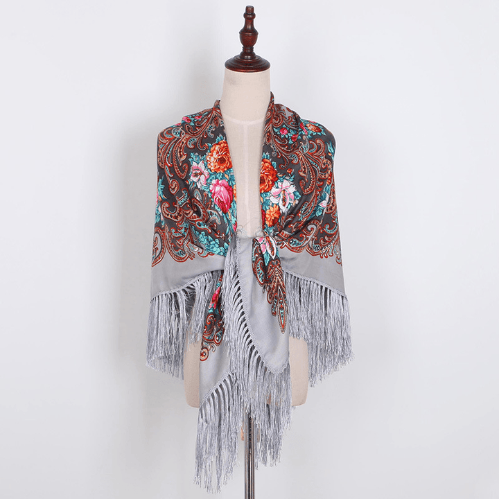 Russian Style Muslim Autumn and Winter Warm Shawl