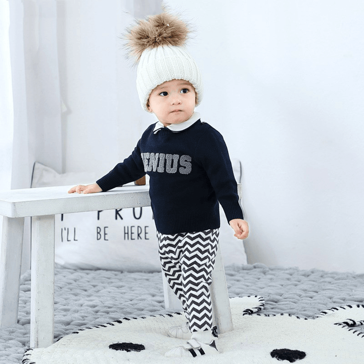 [Retail Not Less than 59] Baby Sweater Spring and Autumn Pullover Sweater Baby Top Spring Baby Clothing