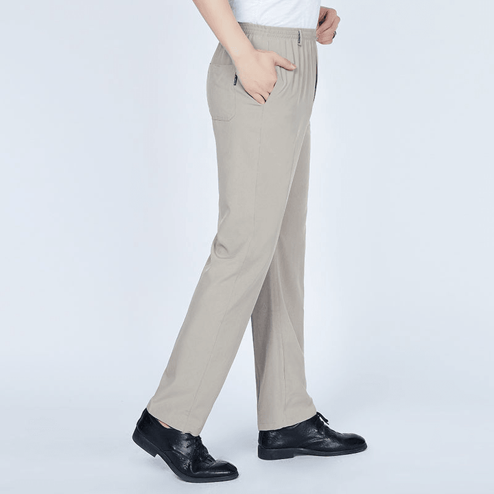 Middle-Aged and Elderly Casual Trousers High Waist