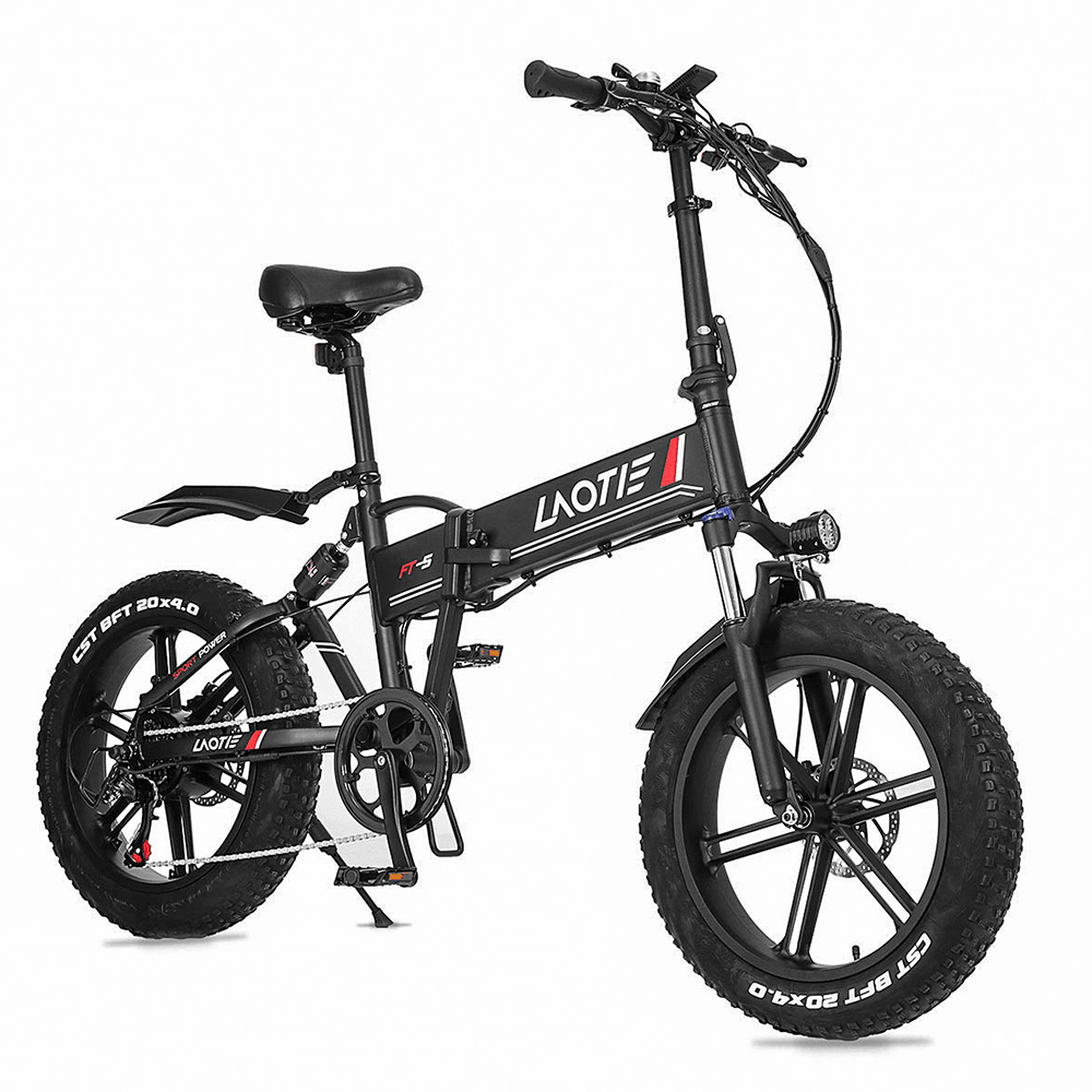 LAOTIE¬Æ FT5 20In Fat Tire 48V 10Ah 500W Folding Electric Moped Bike 35Km/H Top Speed 80-90Km Mileage E-Bike