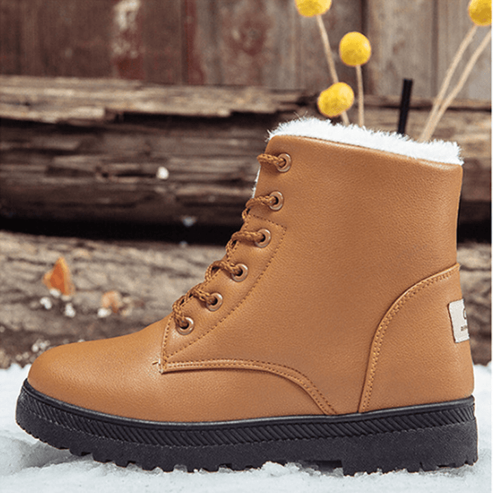 Women Casual Comfy Keep Warm Fur Lining Snow Boots