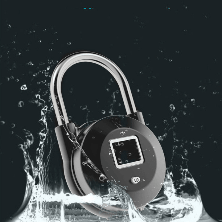 Smart Fingerprint Door Lock Padlock USB Charging Keyless anti Theft Travel Luggage Drawer Safety Lock Escape Room Lock 0.5 Second Unlock IP65 Waterproof