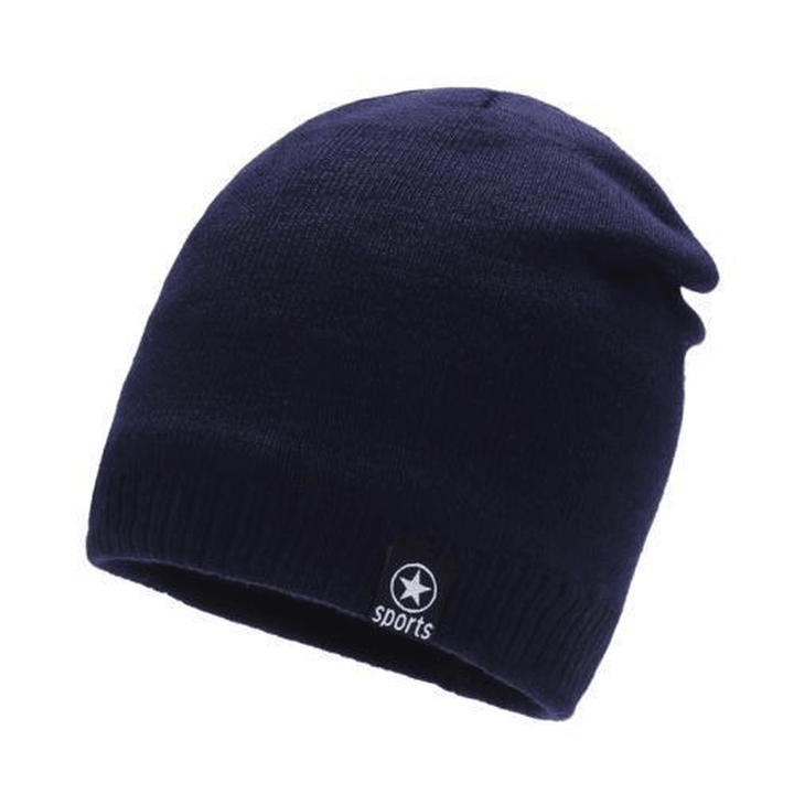 Men'S Plush Thick Woolen Warm Knitted Hat