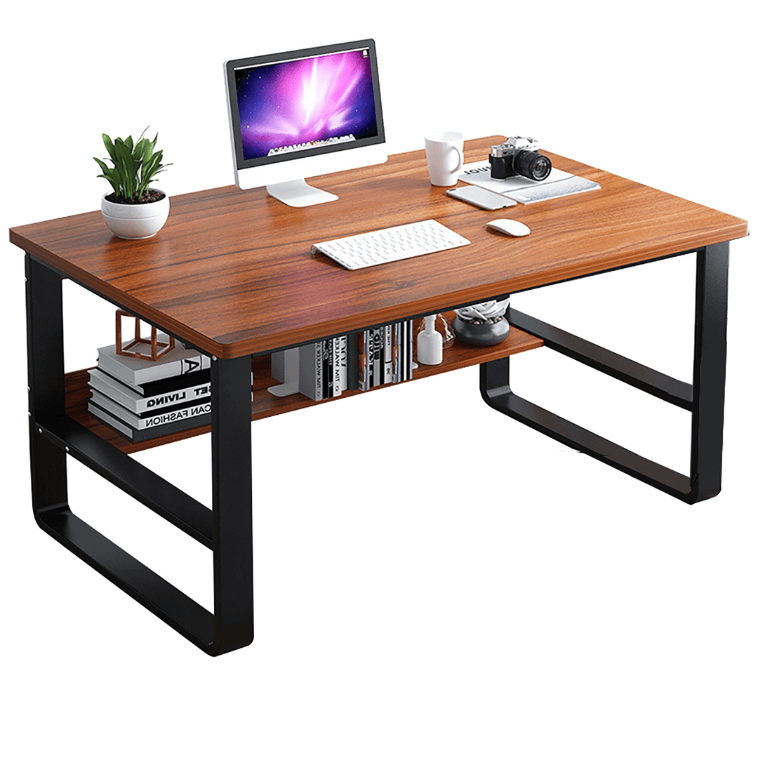 Standing Computer Desk 39 Inch Simple and Modern Writing Desk Dormitory Desk with Storage Board for Student