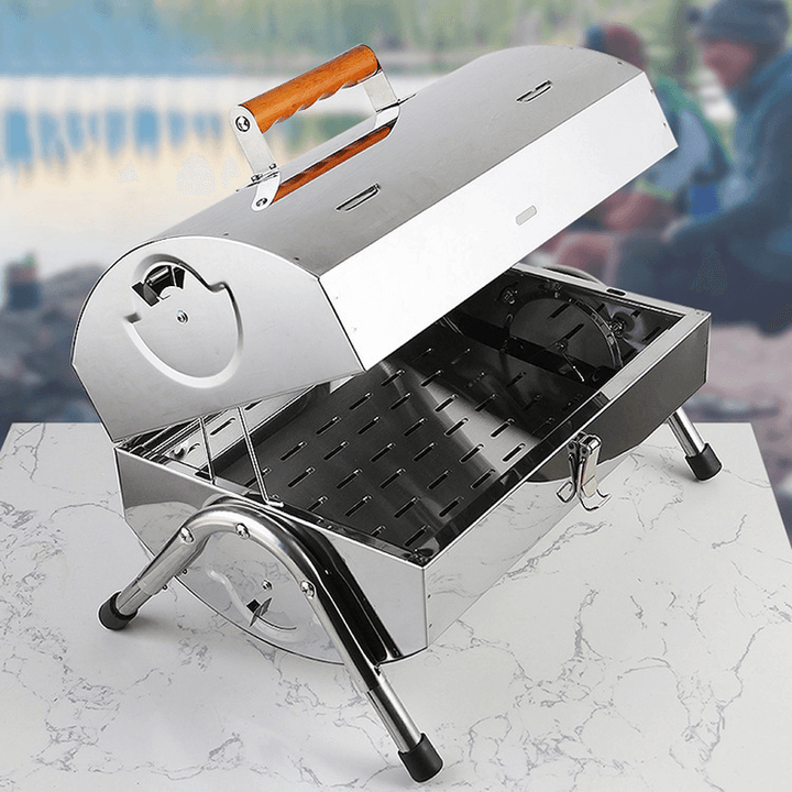 Ipree¬Æ Portable Folding BBQ Grill Charcoal Handy Grill Outdoor Camping Stainless Steel Barbecue Stove