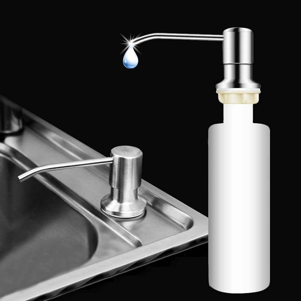 Bathroom Kitchen Soap Dispenser for Sink Detergent Liquid Hand Wash Soap Dispenser Pump for Kitchen Stainless Steel Head