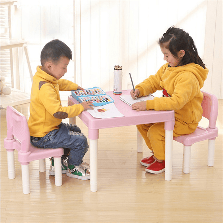 Children'S Table Chair Set Plastic Education Learning for Kids Toddlers Childs