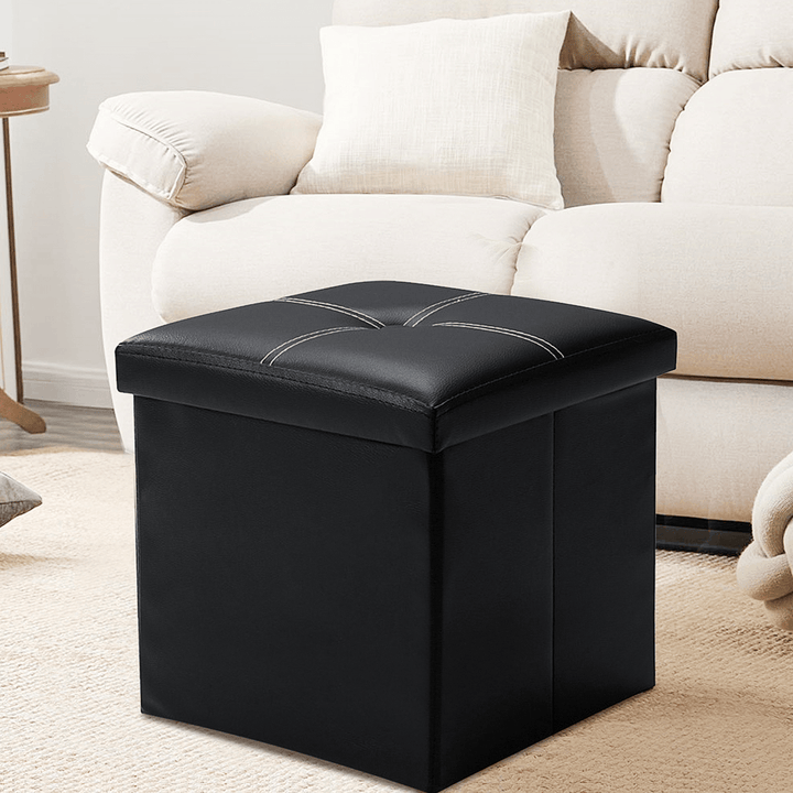 Multifunctional Storage Stool PU Leather Sofa Ottoman Bench Footrest Box Seat Footstool Square Chair Home Office Furniture