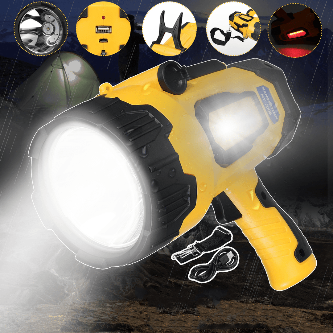 4400Mah Spotlight Flashlight LED Lumen Rechargeable Super Bright Waterproof Outdoor Camping Hunting Night Vision Torch