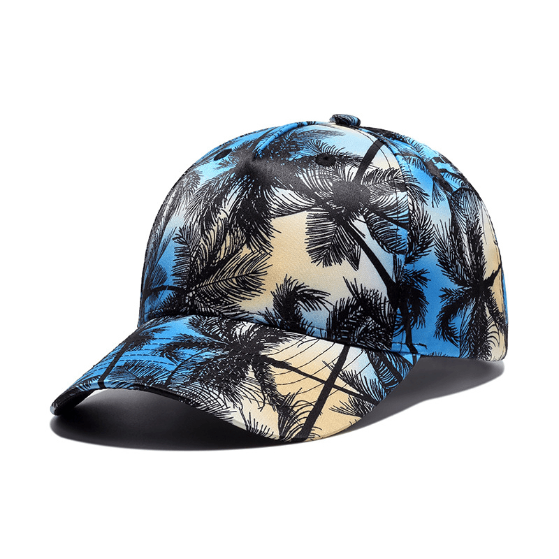 Printed Coconut Pattern Curved Cap