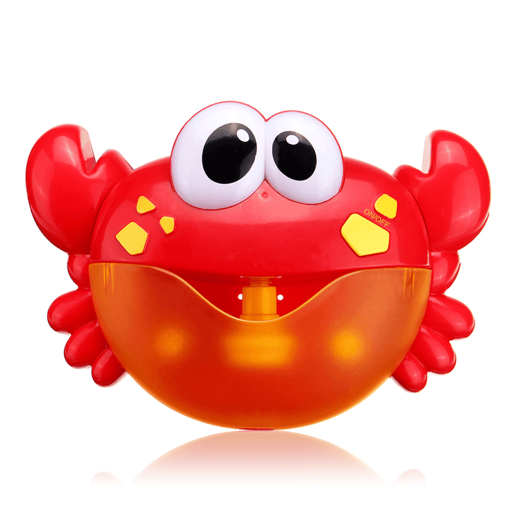 Adorable Crab Bubble Machine Music Bubble Maker Bath Baby Bath Shower Fun Red Plastic Toys