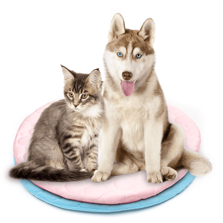 42R/50R Pet Dog Cat Soft Summer Chilly Cooling Mat Cold Bed Fiber Mats Pad Pet Seat Cushion