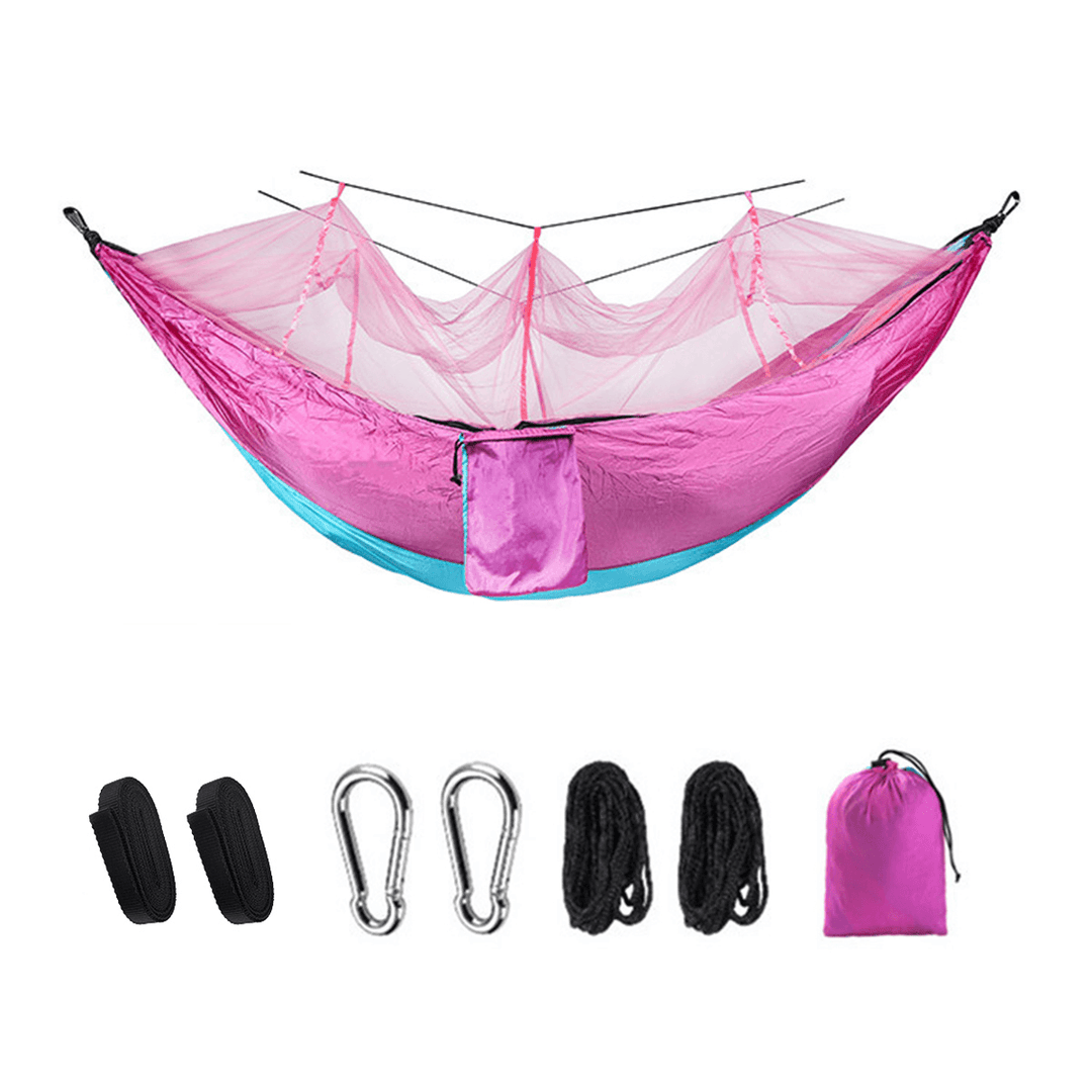 Camping Hammock Mosquito Net Double People Hanging Bed Travel Beach Hiking Swing Chair - MRSLM