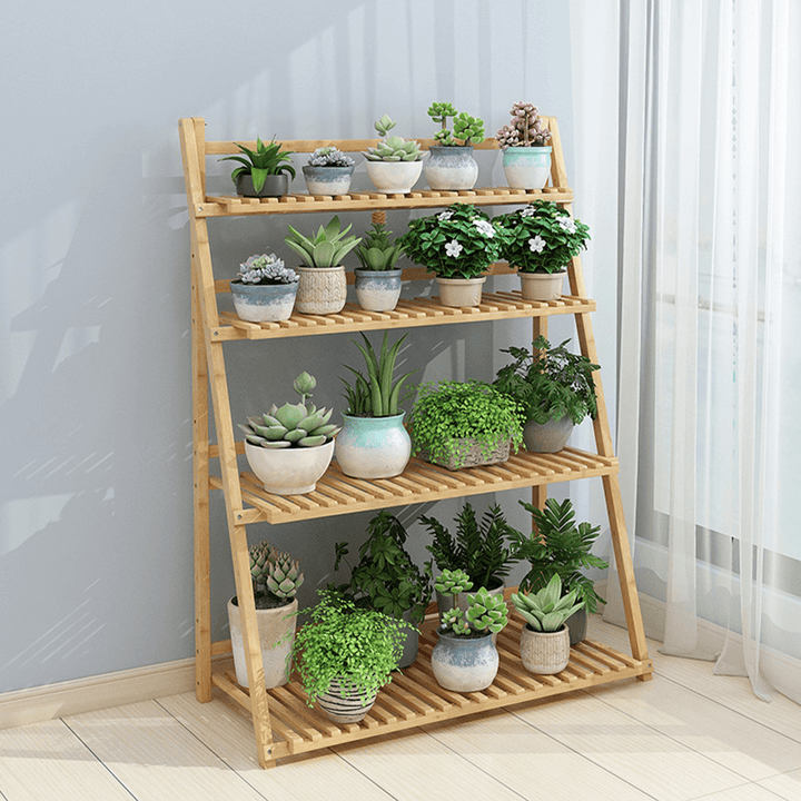 Plant Shelves Flower Stand Floor Living Room Multi-Layer Rackbalcony Folding Green Hanging Orchid Pot Plant Stand