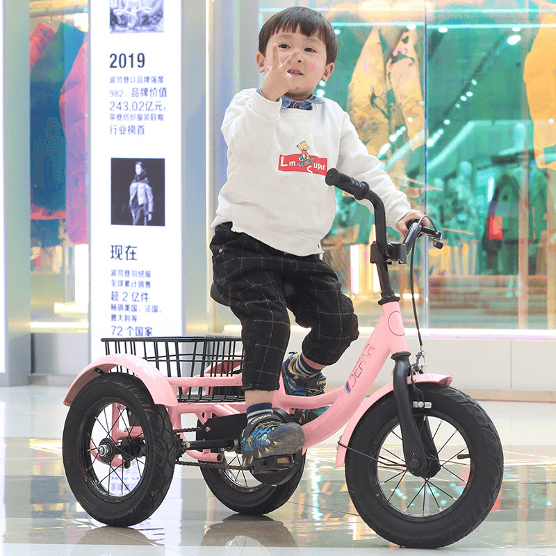 BIKIGHT Children Tricycle with Large Rear Basket Kids Bike Adjustment Seat Stroller Bike for 2-8 Years Old Boys Girls Gifts