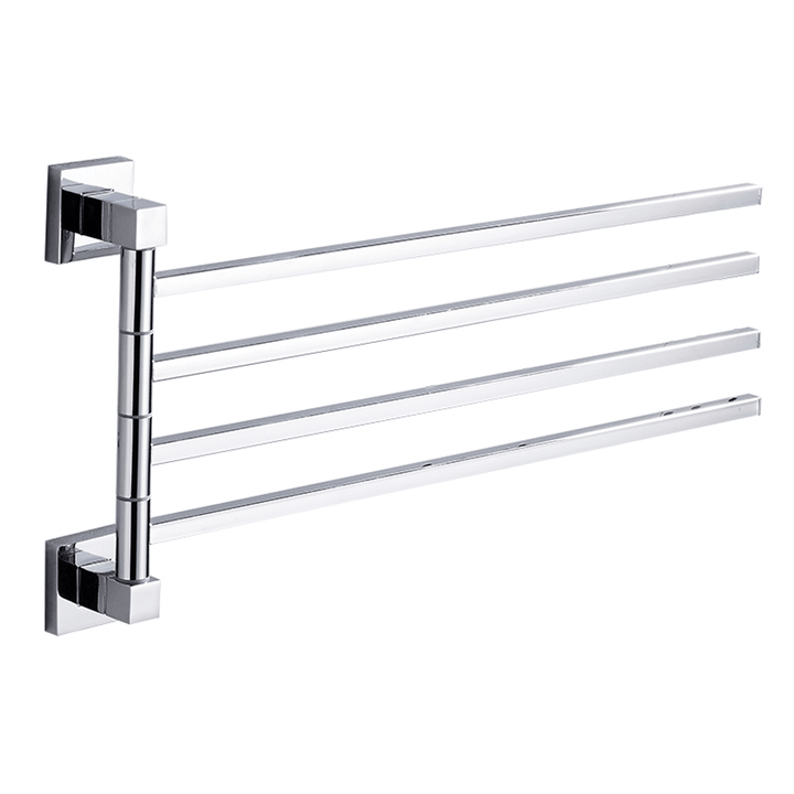 2/3/4 Poles Stainless Stainless Steel Rotating Towel Rack Bath Rail Hanger Towel Holder - MRSLM