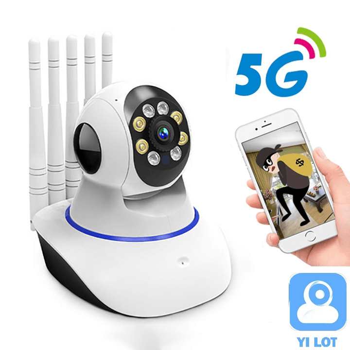 5G 1080P Home Security Camera Dual-Band Indoor Smart Wifi Camera 360¬∞ Panoramic View Infra Night Vision Moving Detection 2-Way Audio CCTV Wireless Camera Baby Monitor