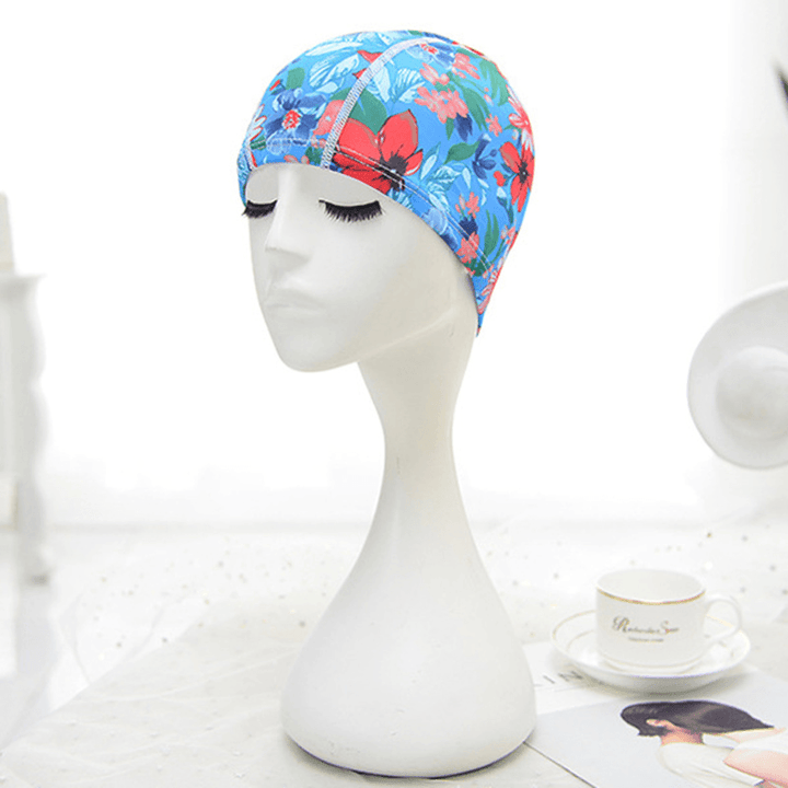 Women Cotton High Elasticity Swimming Cap Turban Hat - MRSLM