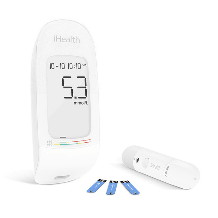 Ihealth AG-607 Blood Glucose Meter with Test Strips Lancets 5Sec Smart Blood Glucose Meter LCD with Backlight