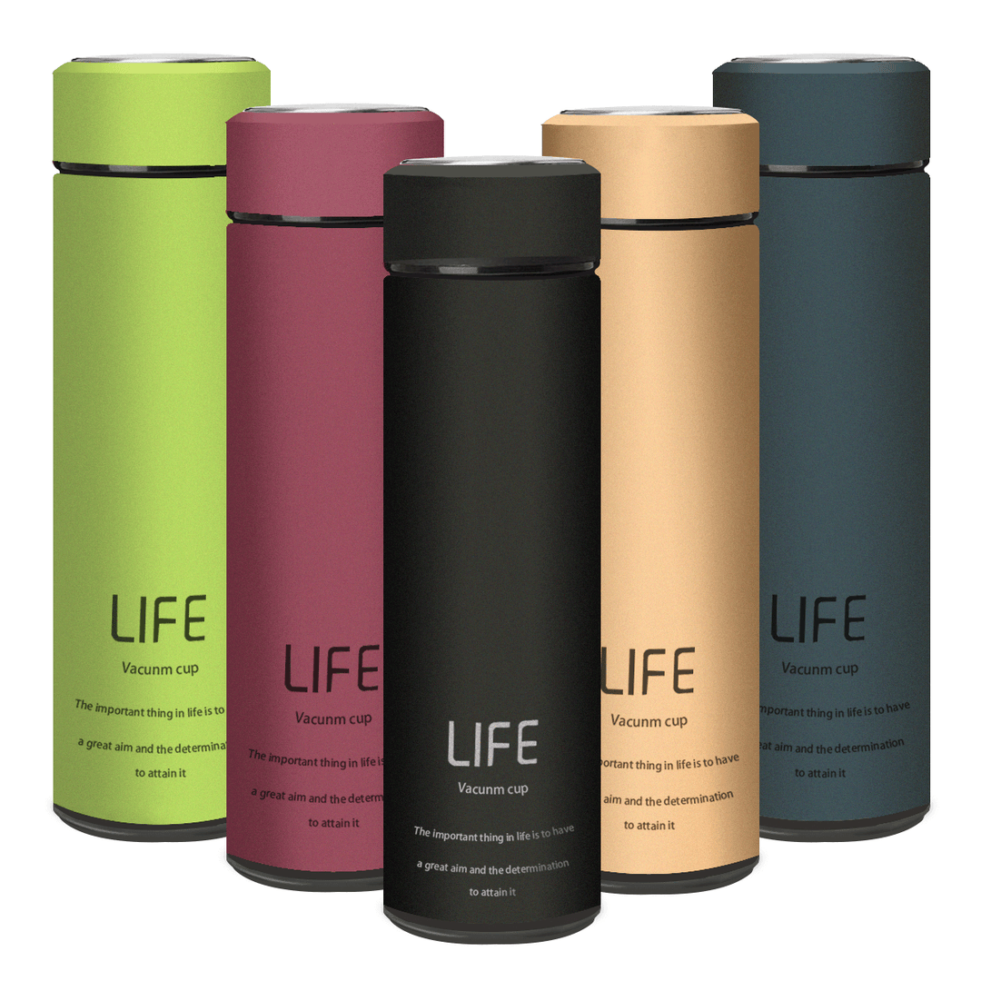 500Ml /18 Oz Insulated Stainless Steel Water Vacuum Bottle Double-Walled Coffee Cup Flasks Thermo for Hot and Cold Drinks Travel Mug for Outdoor Sports Hiking Running