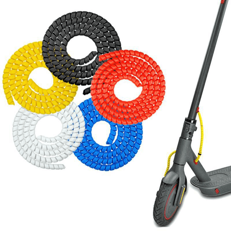 1M Scootor Wire Pipe Protection Spiral Wrap Cable Wire Protector Cover for M365 Scooter