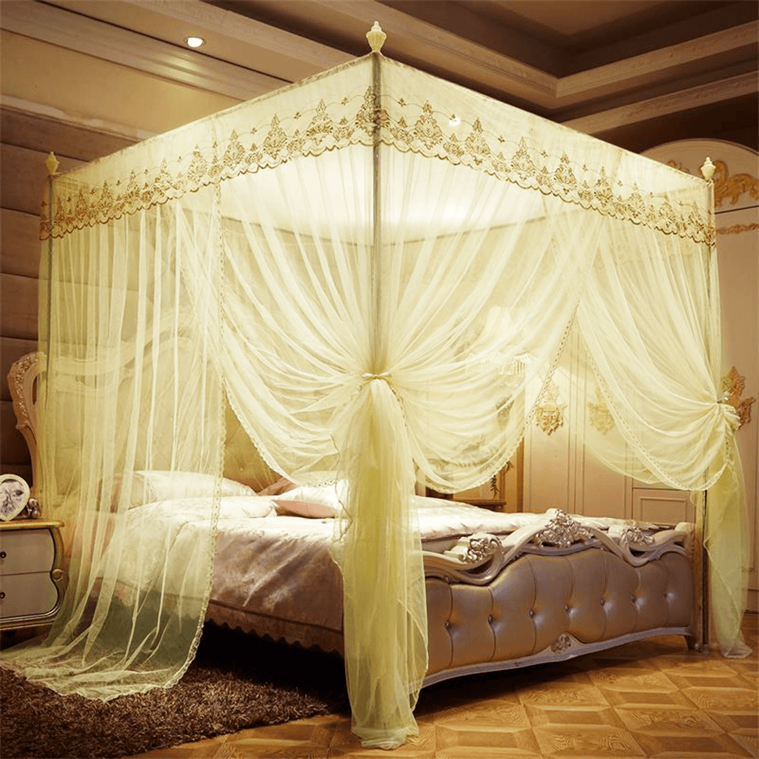 1.8X2M Four Corner Mosquito Net Pest Bed Netting Curtain Panel Bedding Canopy for Home Bathroom Decor