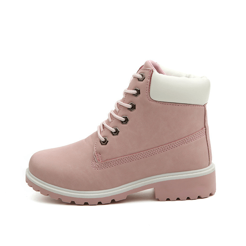 Women Fur Lining Lace up Outdoor Winter Casual Snow Ankle Boots