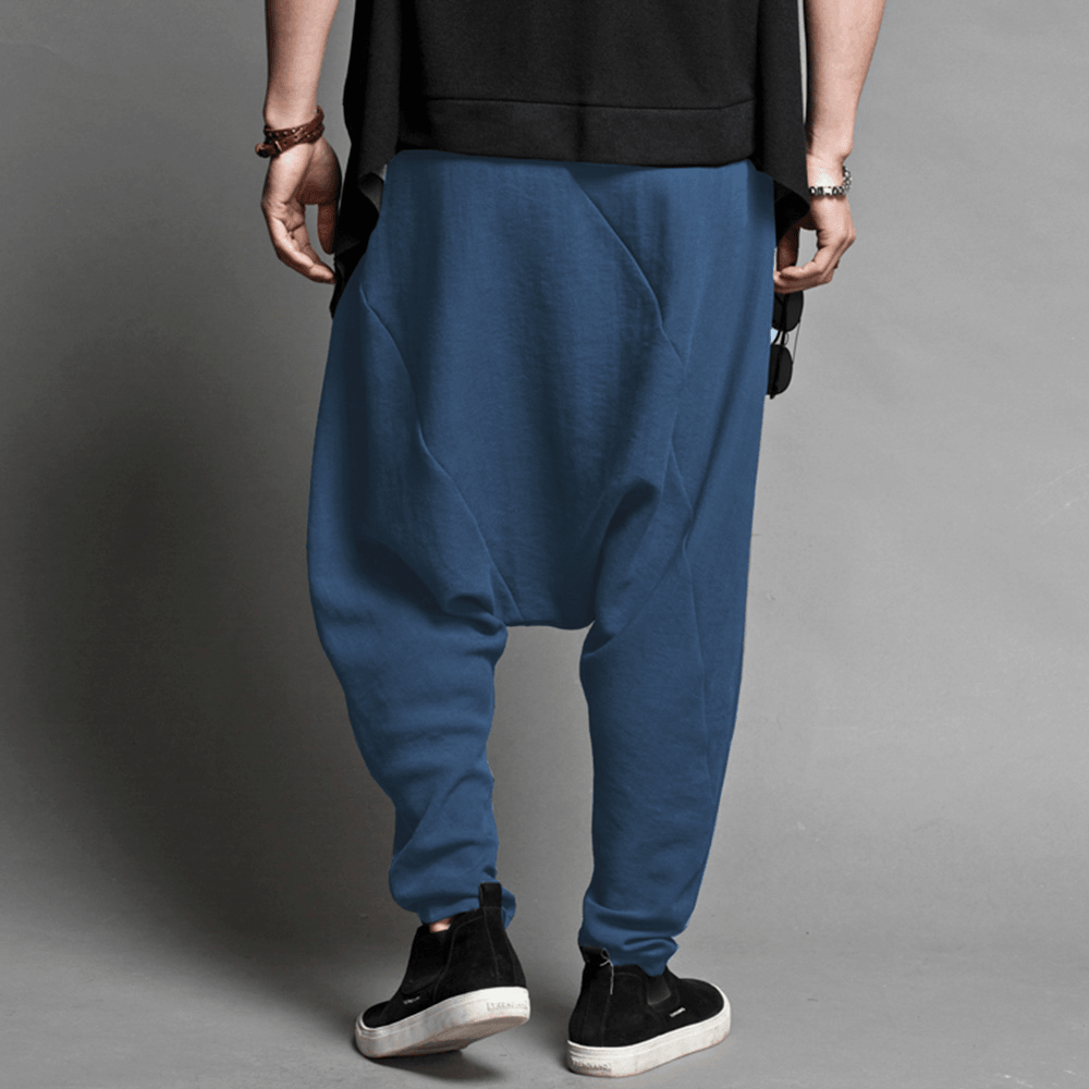 Mens Hip-Hop Loose Casual Harem Pants