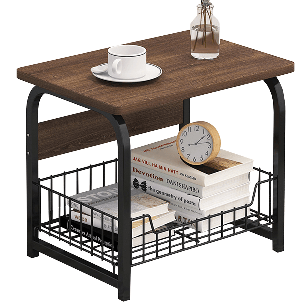 Small Coffee Table Sofa Bedside Nightstand Sundries Storage Basket Bookshelf Mini Laptop Desk Home Office Furniture