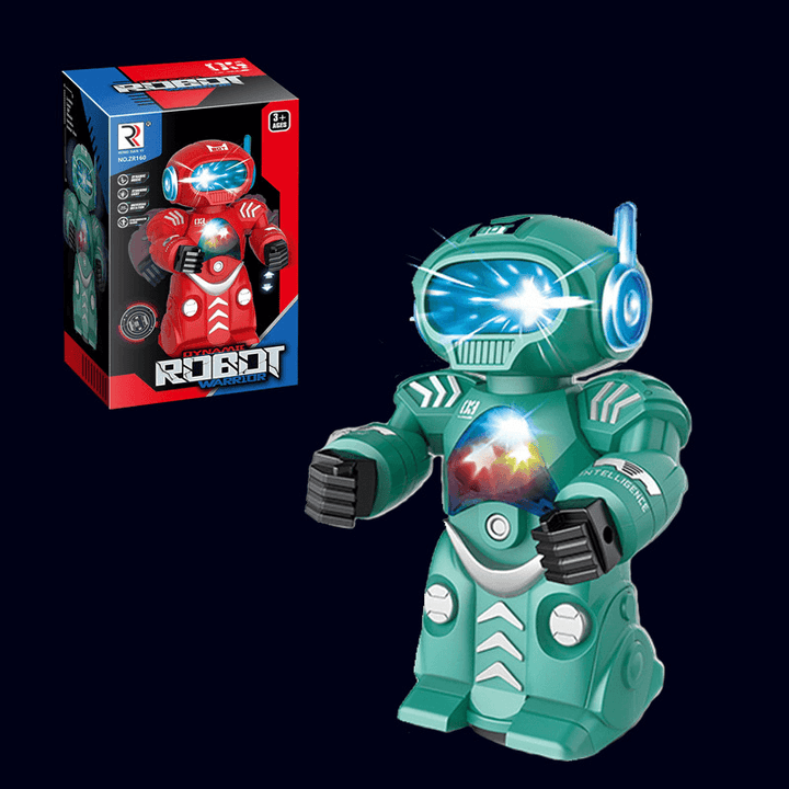 Steel Robot Light Music Children Boy Toy