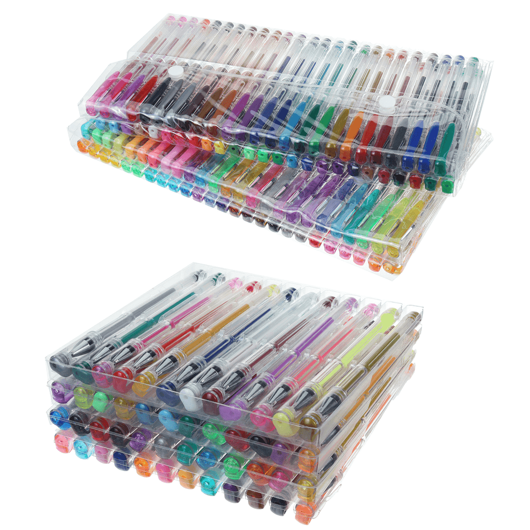 48/100 Colours Set Gel Pens Art Books Markers Glitter Neon Metallic Art Pens