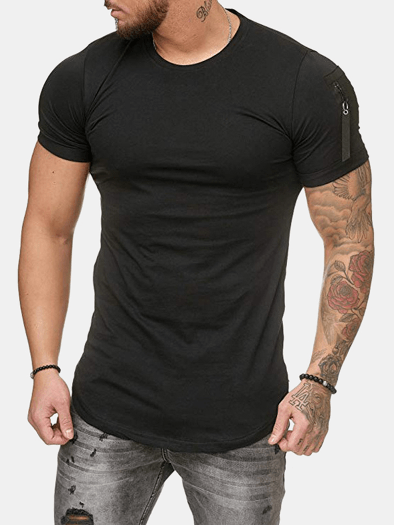 Mens Fashion Crew Neck Breathable Fit Comfy Casual T-Shirts