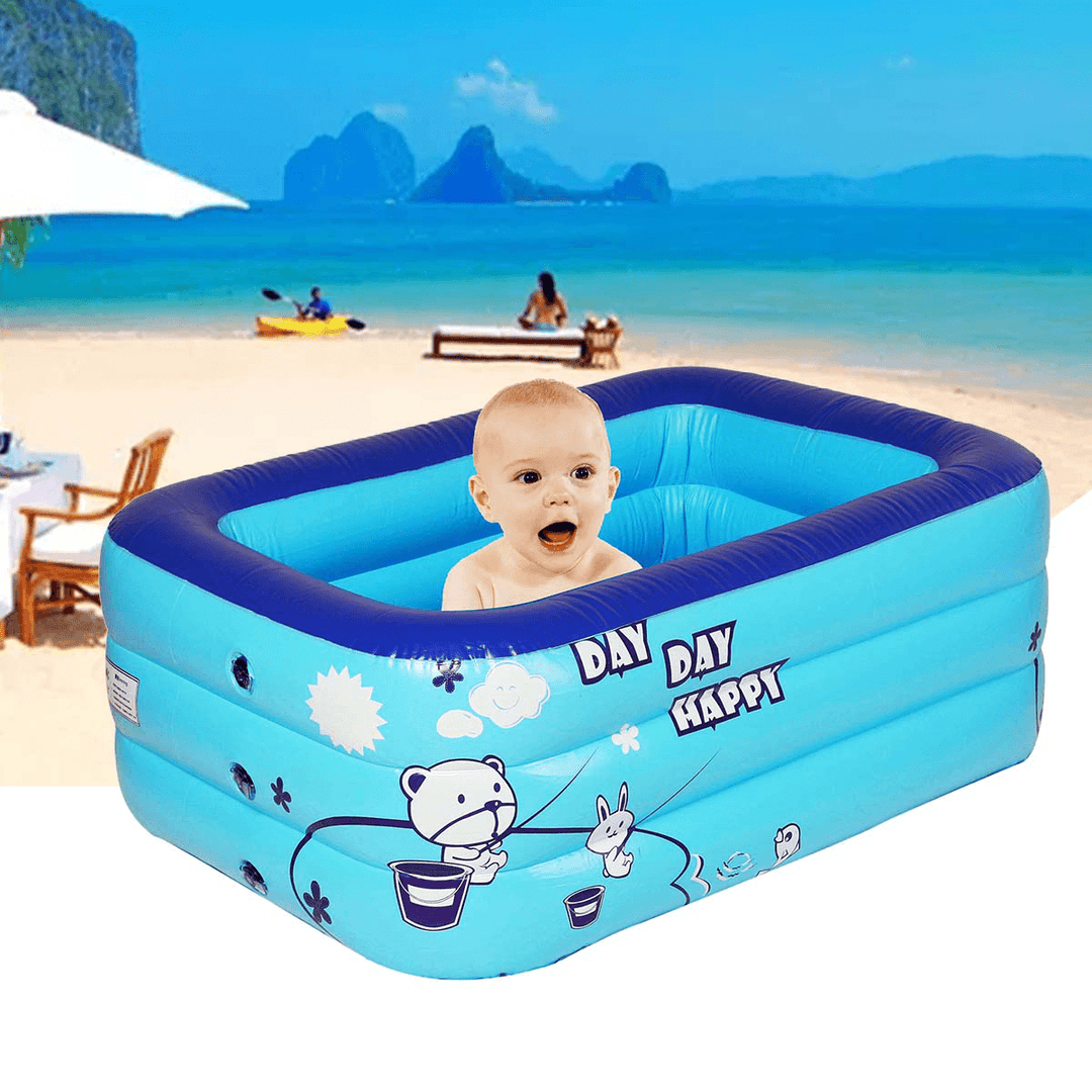 1.2/1.3/1.5M Large Inflatable Anti-Slip Swimming Pool Outdoor Children Paddling Bathtub