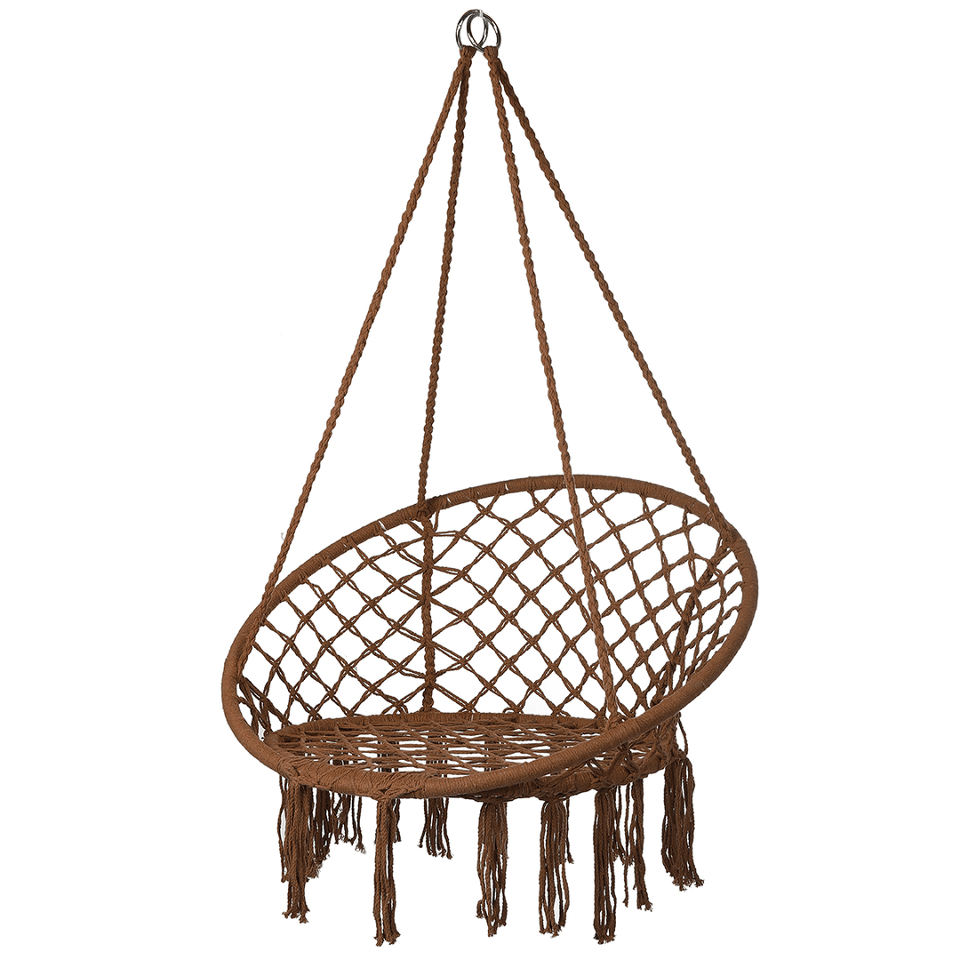 Macrame Swing Chair Kids Hanging Hammock Chair Max Load 125Kg Outdoor Indoor Garden - MRSLM