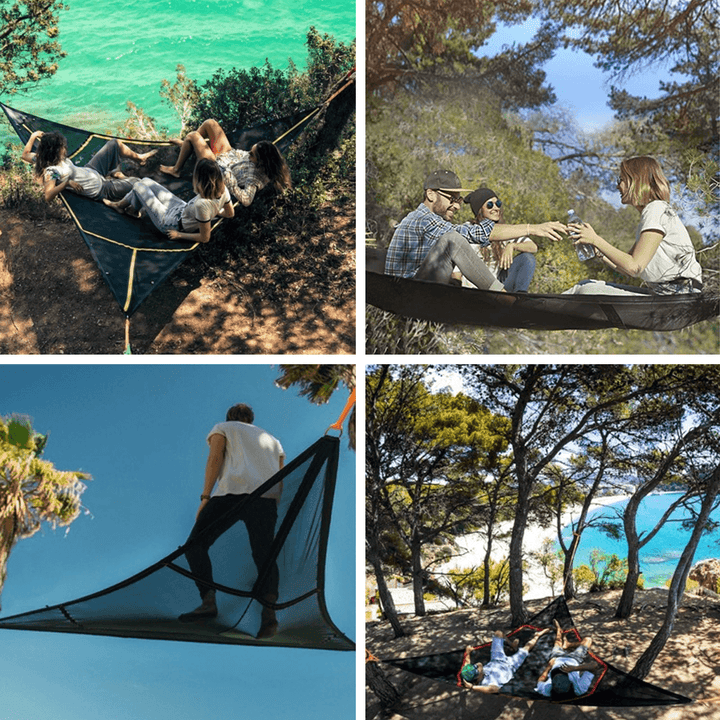 Multi-Functional Hammock 3 Point Design Portable Hammock Outdoor Camping Swings Hanging Chair