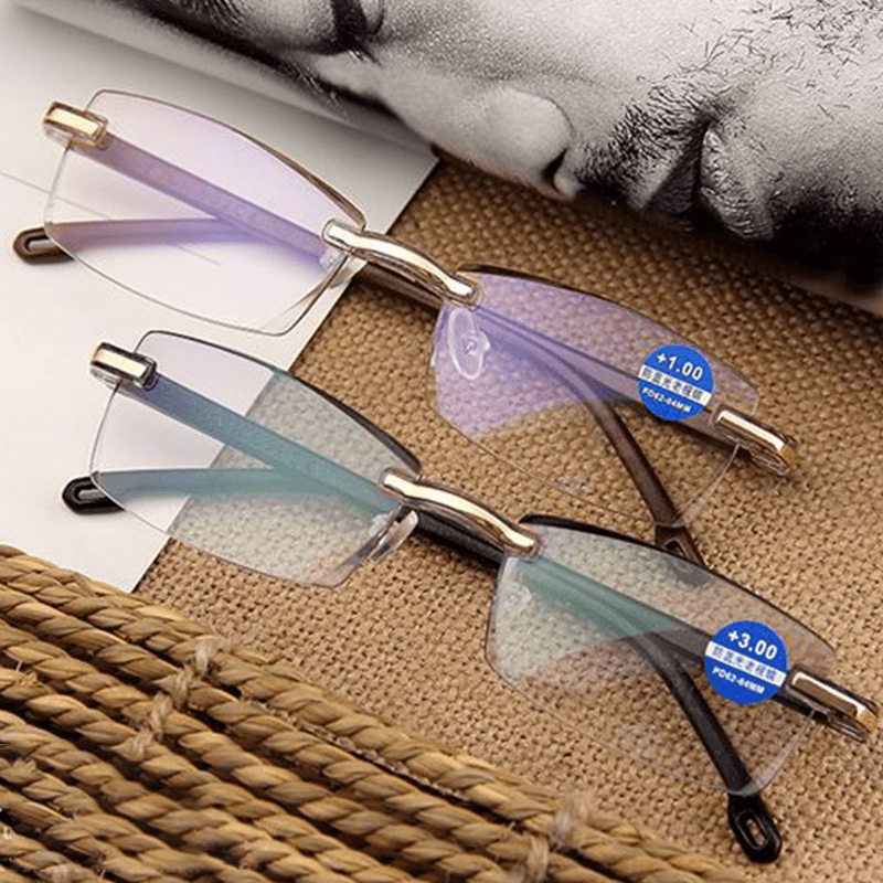 Women round Rimless Reader Reading Glasses