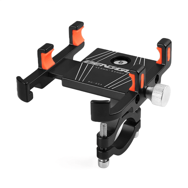 BIKIGHT Aluminum Alloy Bicycle Phone Holder 3.5"-6.2" Adjustable 360¬∞ Rotatable Mobile Phone Bracket Outdoor Electric Scooter Riding Equipment