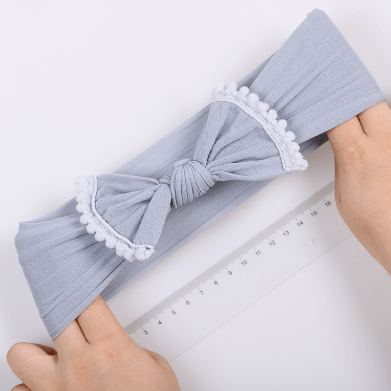 Super Soft Hair Ball Nylon Stockings Big Bow Hair Band