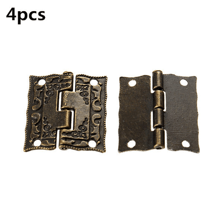 4 Pcs Antique Box Hinge Wooden Gift Jewelry Printing Packaging Case Hinge