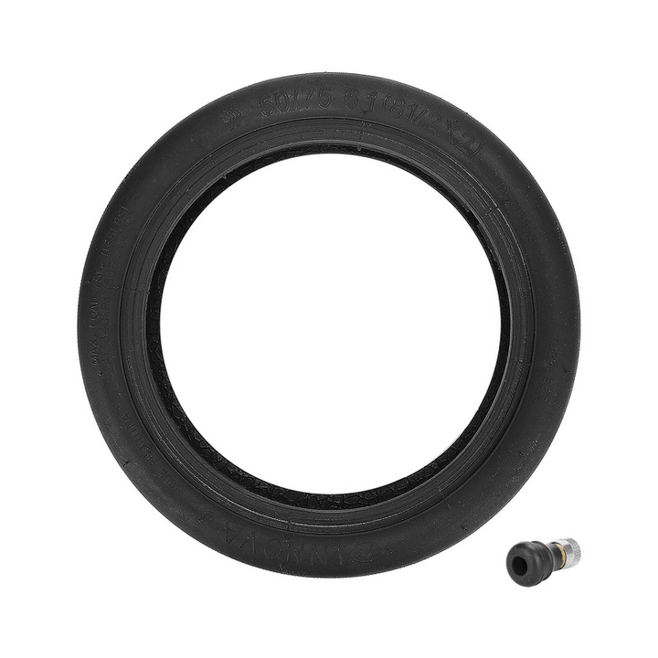 1 Pcs 8.5Inch 50/75-6.1 Electric Scooter Vacuum Tire Replacement Explosion Proof Anti-Slip Wear Resistant Tire with Air Nozzle