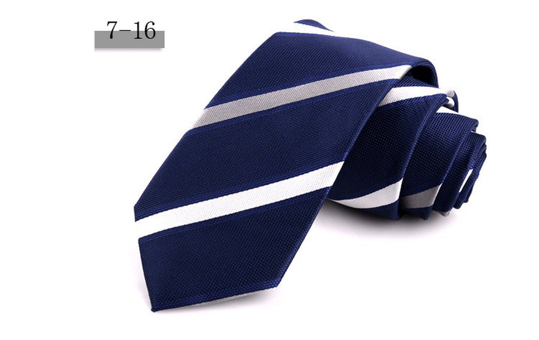 New Men'S 7Cm Striped Business Formal Tie