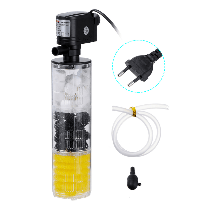 3 in 1 12/18/25/35/40W Aquarium Water Internal Pump Submersible Fish Tank Filter Pump - MRSLM