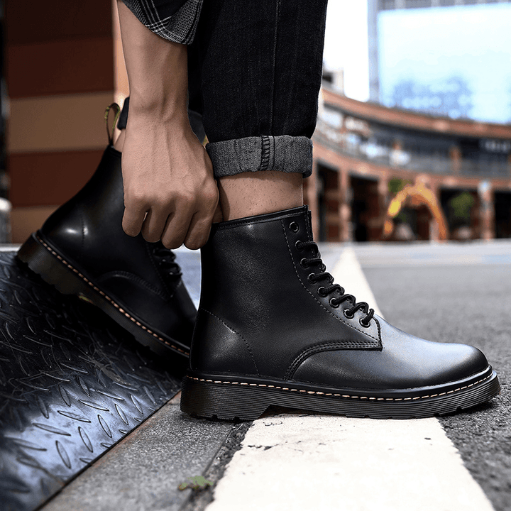 Men Classic Work Style Comfy Slip Resistant Casual Ankle Boots