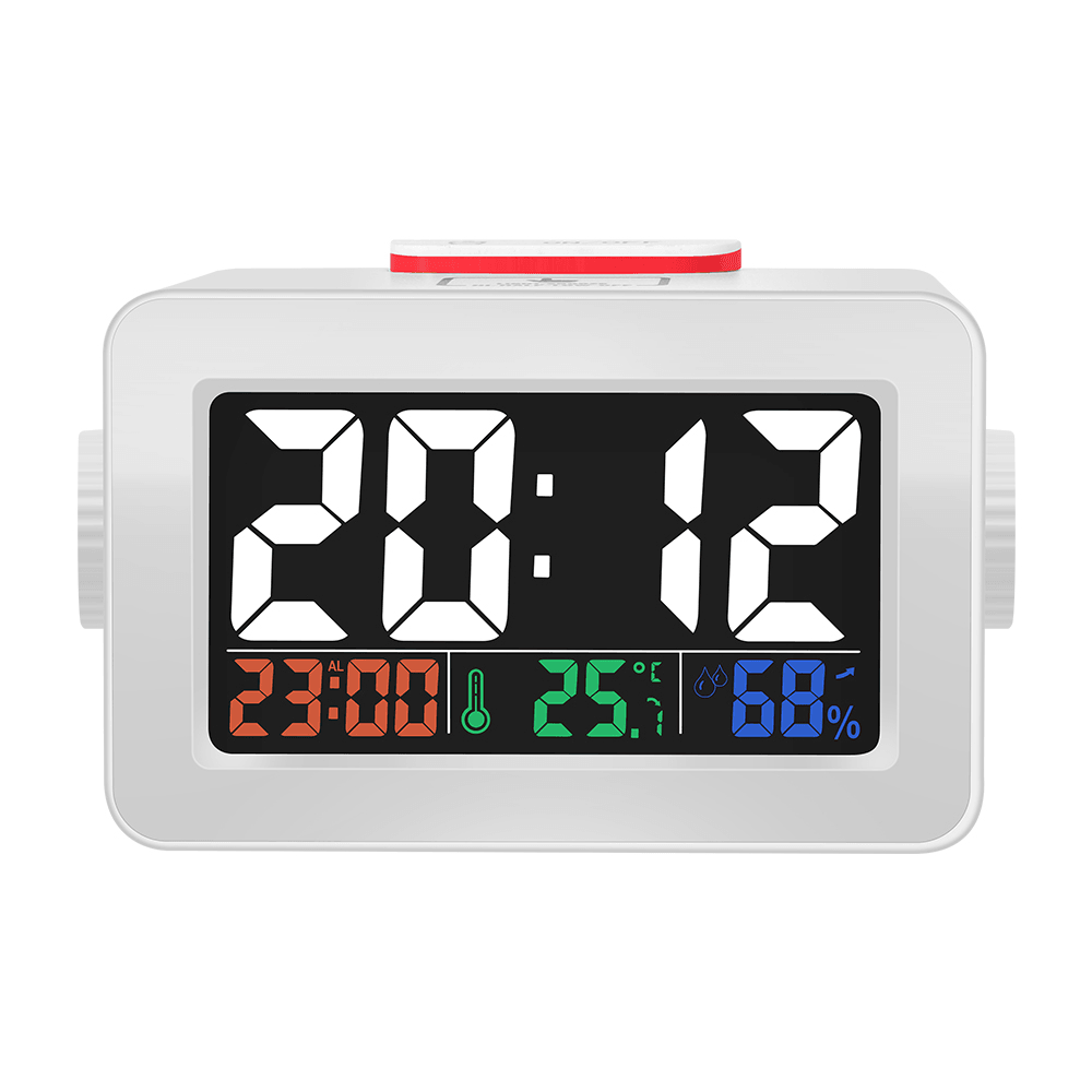 Digoo DG-C1R Brother Double Knob Simplified Alarm Clock Touch Adjust Backlight with Temperature Hu