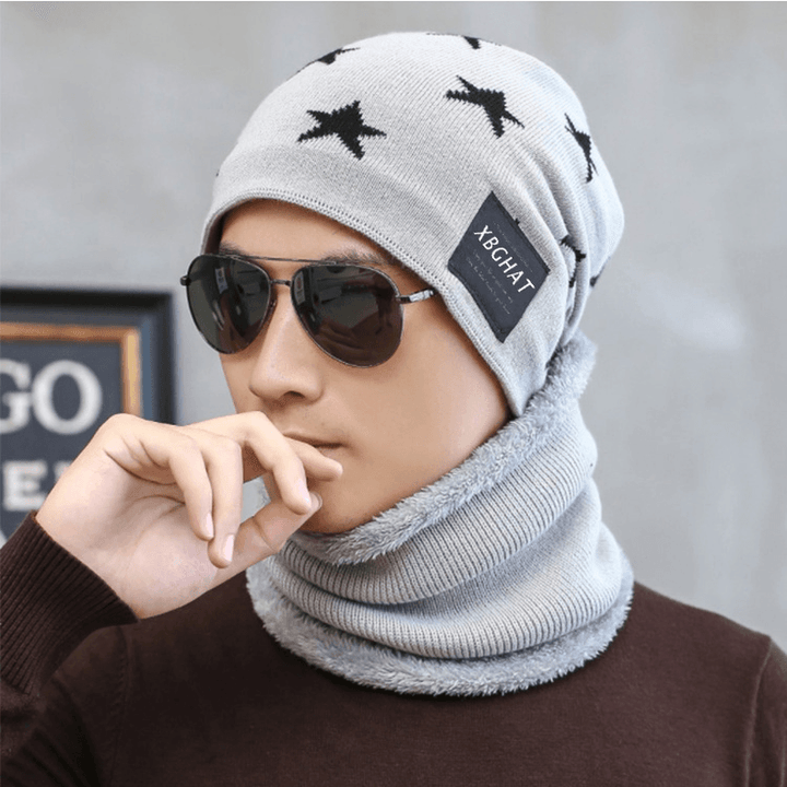 Five Pointed Star Woolen Hat Autumn and Winter Warm Knitted Parent Child Hat