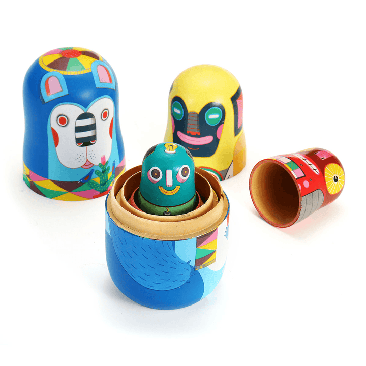 Russian Wooden Nesting Doll Handcraft Decoration Christmas Gifts