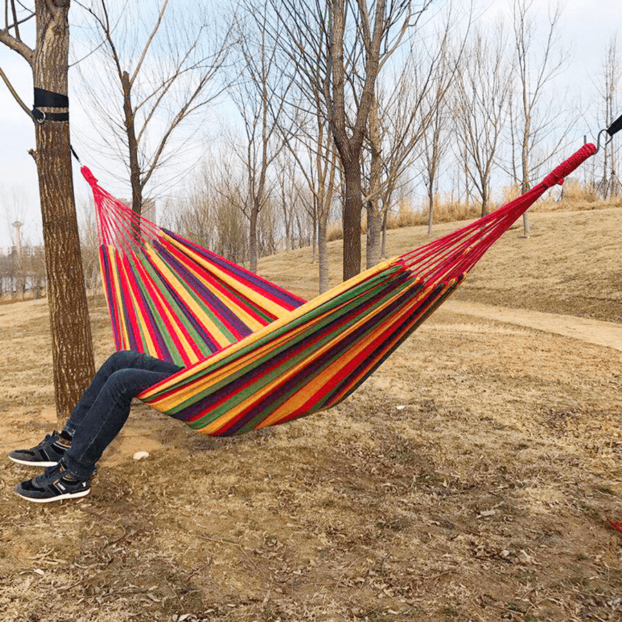 Canvas Swing Hammock Leisure Hanging Bed Outdoor Garden Travel