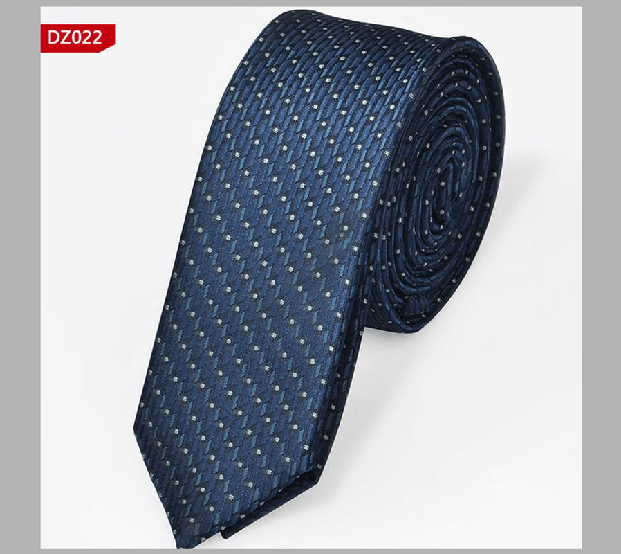 British Style Polyester Yarn Dyed Male 5Cm Narrow Tie