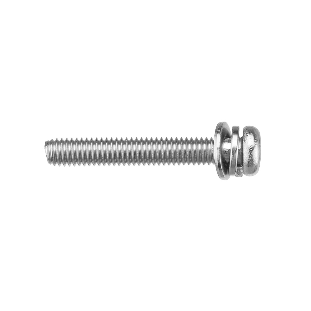 Suleve‚Ñ¢ M6SP1 50Pcs M6 Stainless Steel 10-40Mm Phillips Pan Head Machine Screw Washer Bolt Asortment